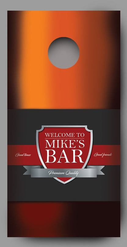 Custom Welcome Banner Beer Label Cornhole Decal Wraps