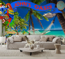 Oasis Mural Choose name for banner Wallpaper