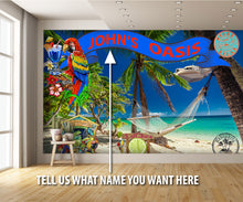 Oasis Mural Choose name for banner Wallpaper