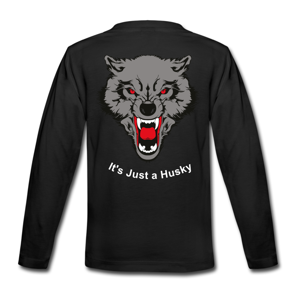 It's Just a Husky Kids' Premium Long Sleeve T-Shirt - black