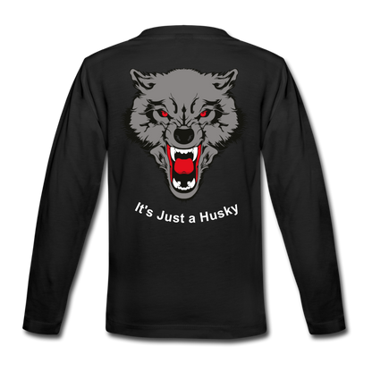 It's Just a Husky Kids' Premium Long Sleeve T-Shirt - black