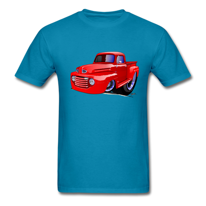 Old Red Truck Men's T-Shirt - turquoise