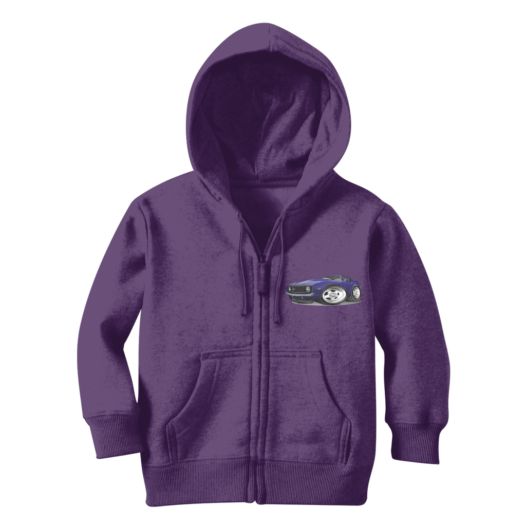 1st Generation Purple Camaro Classic Kids Zip Hoodie