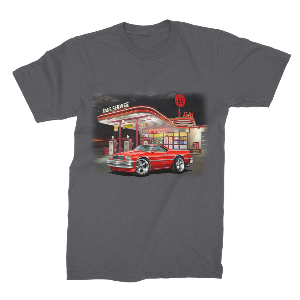 1978 El Camino Gas Station Route 66 Premium Jersey Men's T-Shirt