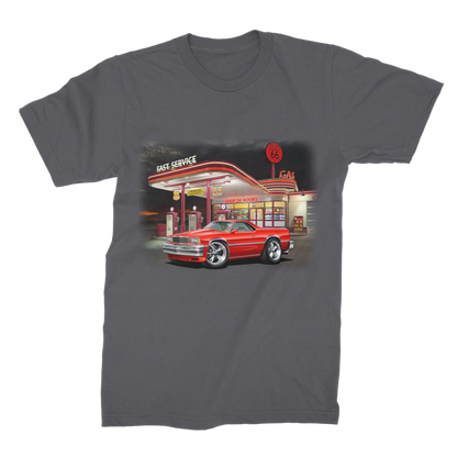 1978 El Camino Gas Station Route 66 Premium Jersey Men's T-Shirt