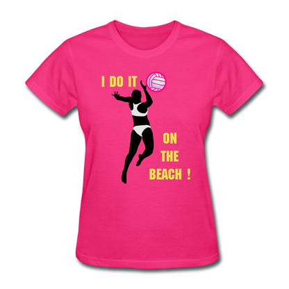 Beach Volleyball Women's T-Shirt - fuchsia