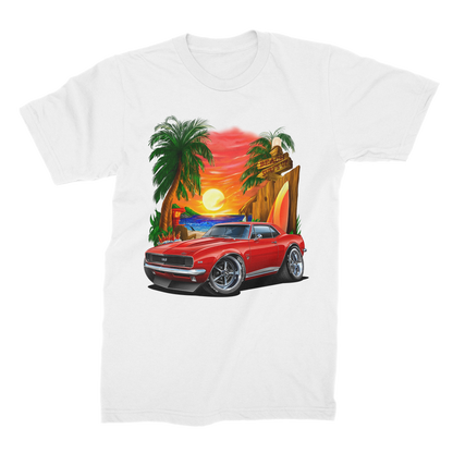 1967 Camaro SS Margaritaville Beach Car Art Premium Jersey Men's T-Shirt