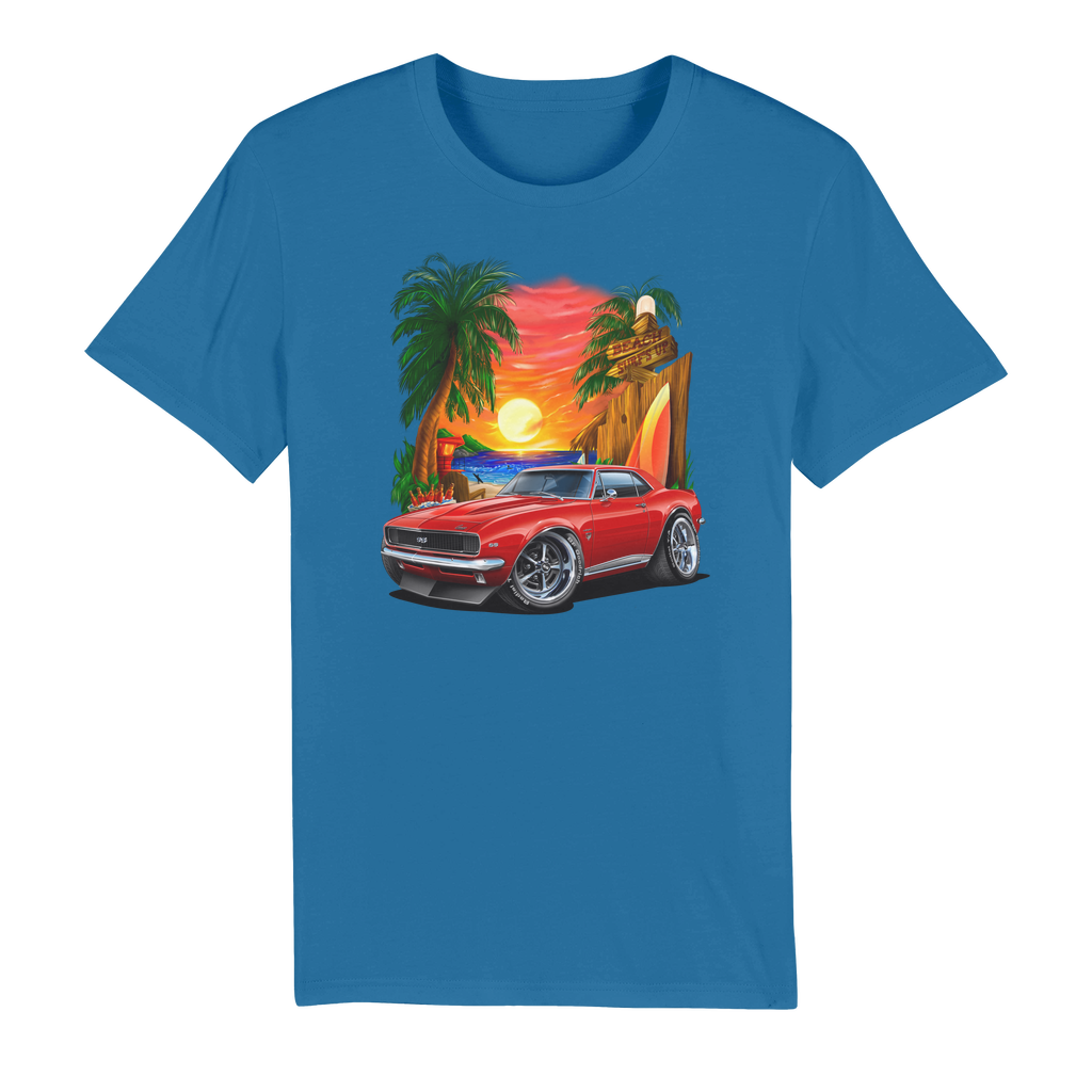 1967 Camaro SS Margaritaville Beach Car Art Organic Jersey Adult T-Shirt