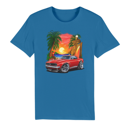 1967 Camaro SS Margaritaville Beach Car Art Organic Jersey Adult T-Shirt