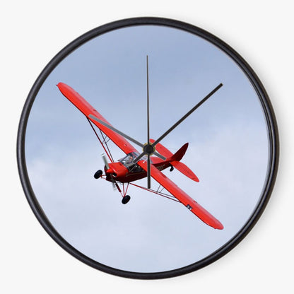 Red Piper Cub 10 inch wall clock