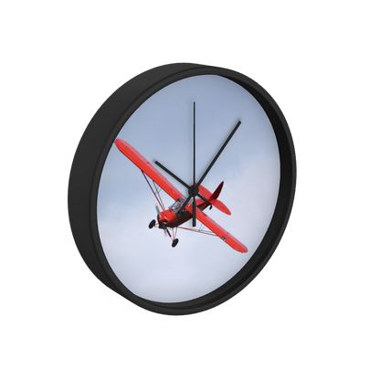 Red Piper Cub 10 inch wall clock