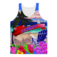 Serenity Beach Banner Design Classic Sublimation Adult Tank Top