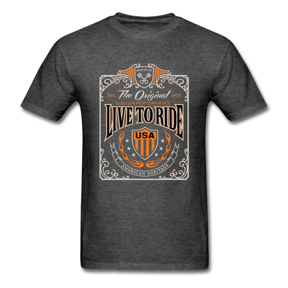 Live to Ride Men's T-Shirt - heather black