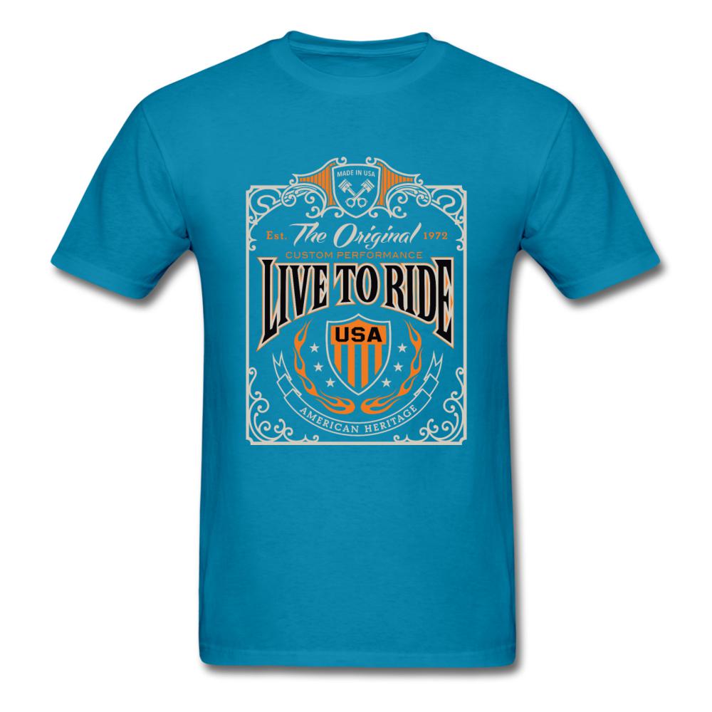 Live to Ride Men's T-Shirt - turquoise