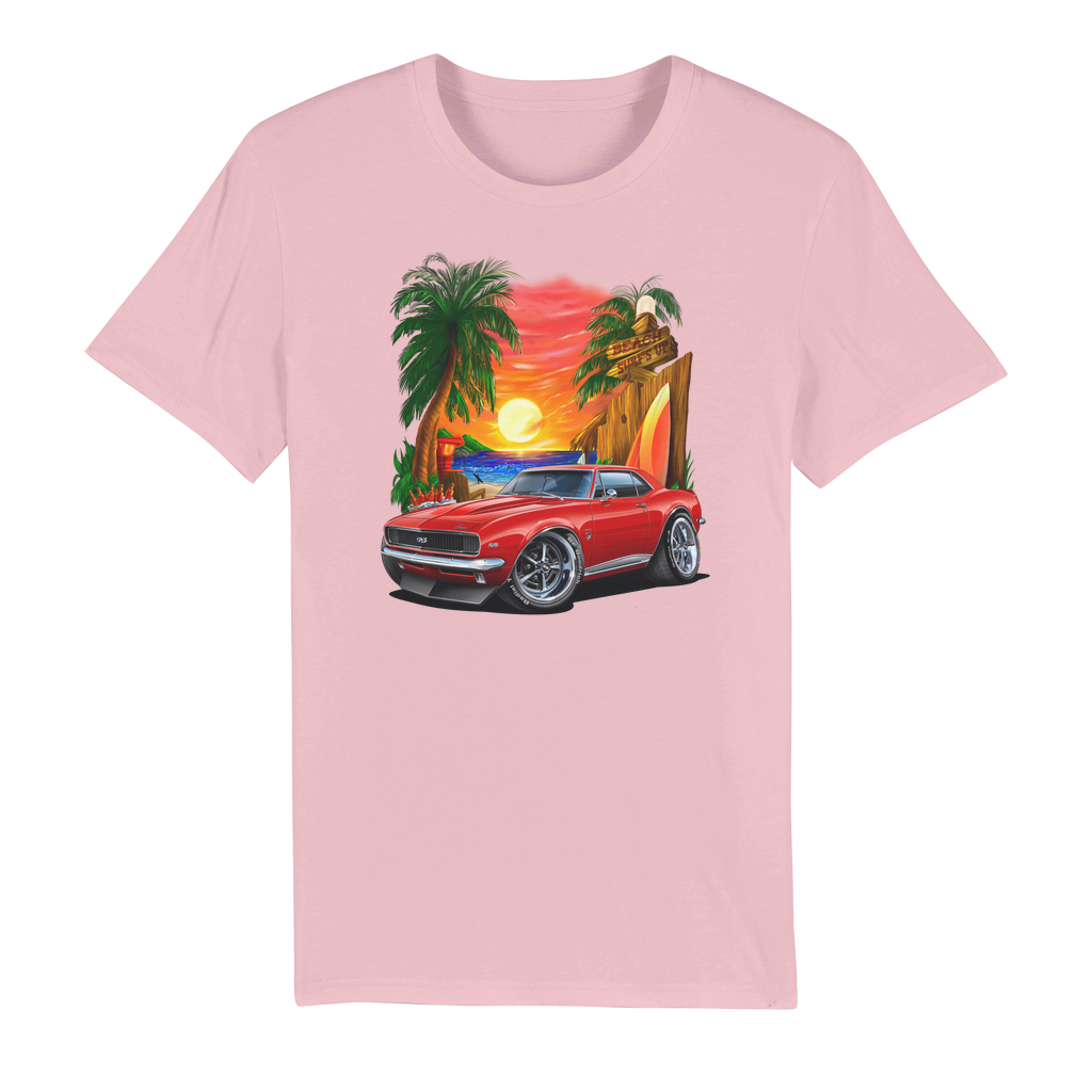 1967 Camaro SS Margaritaville Beach Car Art Organic Jersey Adult T-Shirt