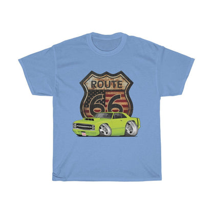 1969 Dart Car Art Route 66 Unisex Heavy Cotton Tee