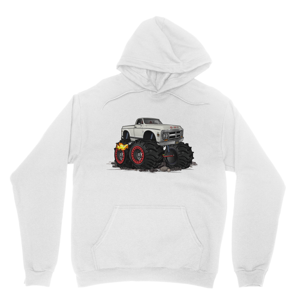 1972 GMC 4x4 Pickup Monster Truck with Rocks Car Art Classic Adult Hoodie