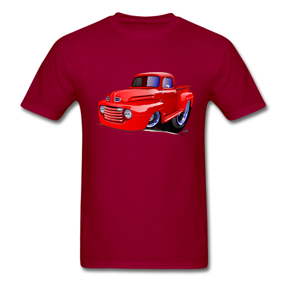 Old Red Truck Men's T-Shirt - dark red