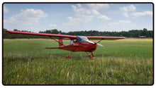 Red Plane on the Grass Desk Mat