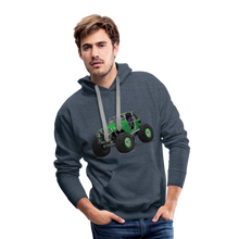 Green Jeep Rocktoy Rock Climber Car Art Men’s Premium Hoodie - heather denim