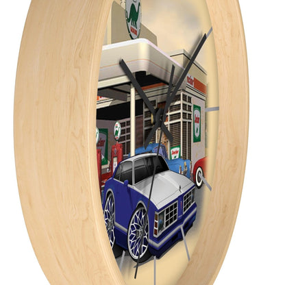 Pontiac Lemans gas station Car Art Wall clock