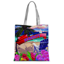 Serenity Beach Banner Design Classic Sublimation Tote Bag