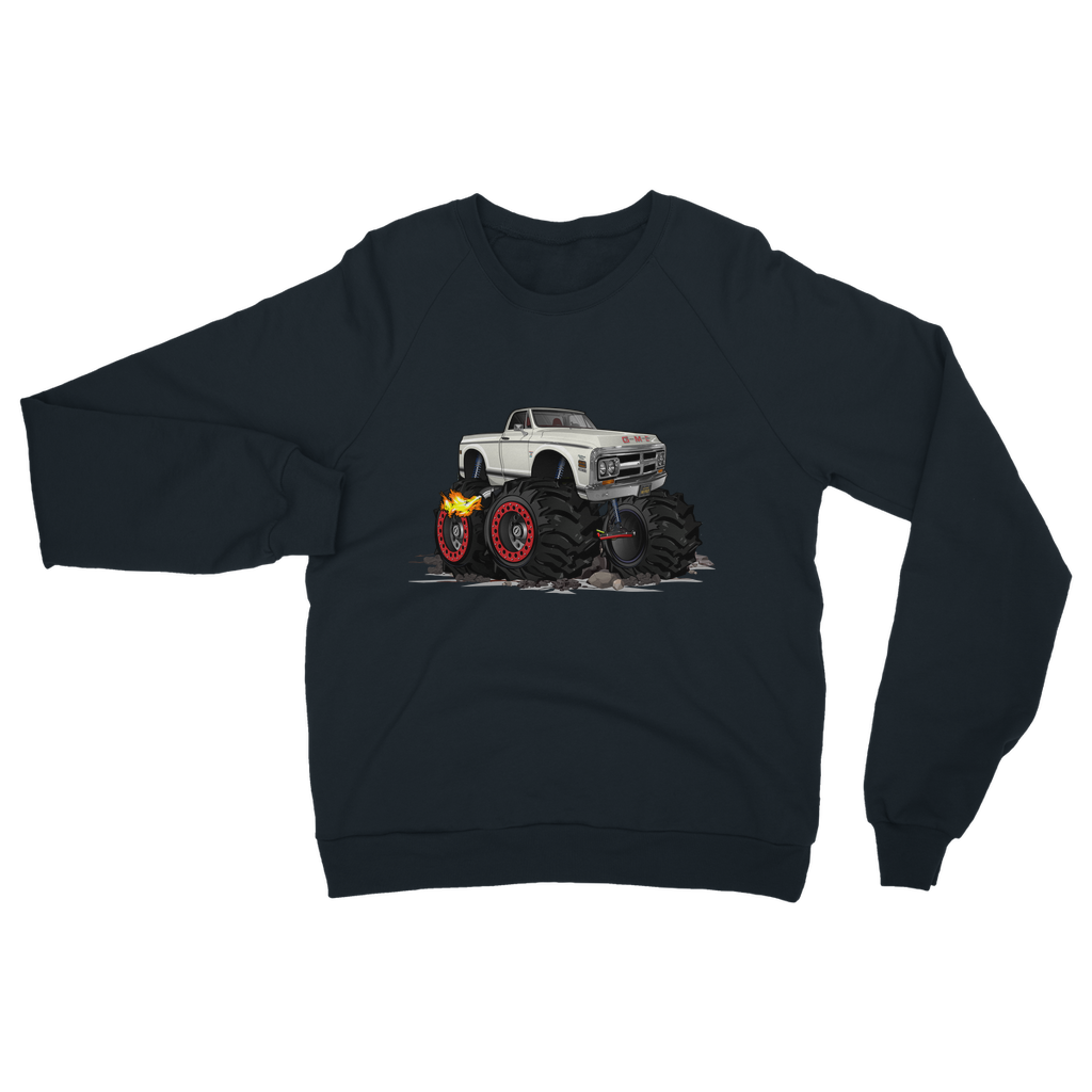 1972 GMC 4x4 Pickup Monster Truck with Rocks Car Art Classic Adult Sweatshirt