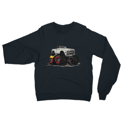 1972 GMC 4x4 Pickup Monster Truck with Rocks Car Art Classic Adult Sweatshirt