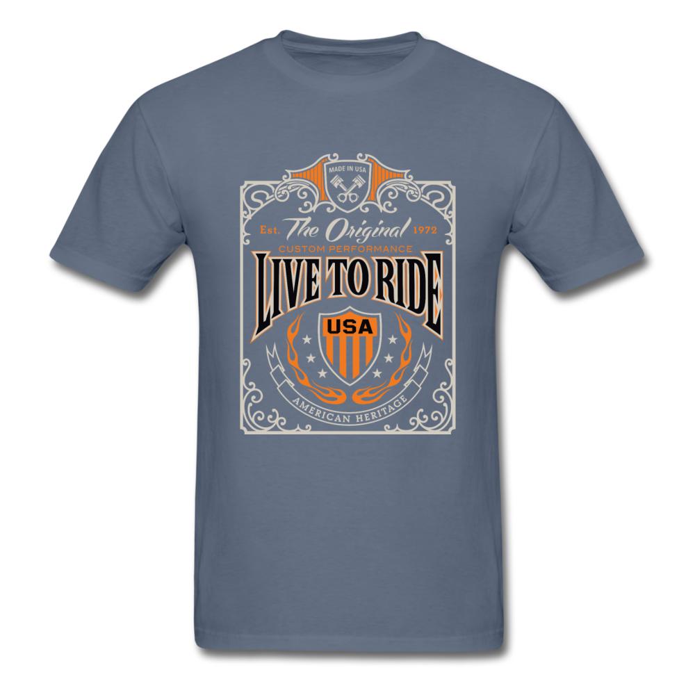 Live to Ride Men's T-Shirt - denim