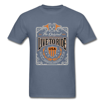 Live to Ride Men's T-Shirt - denim