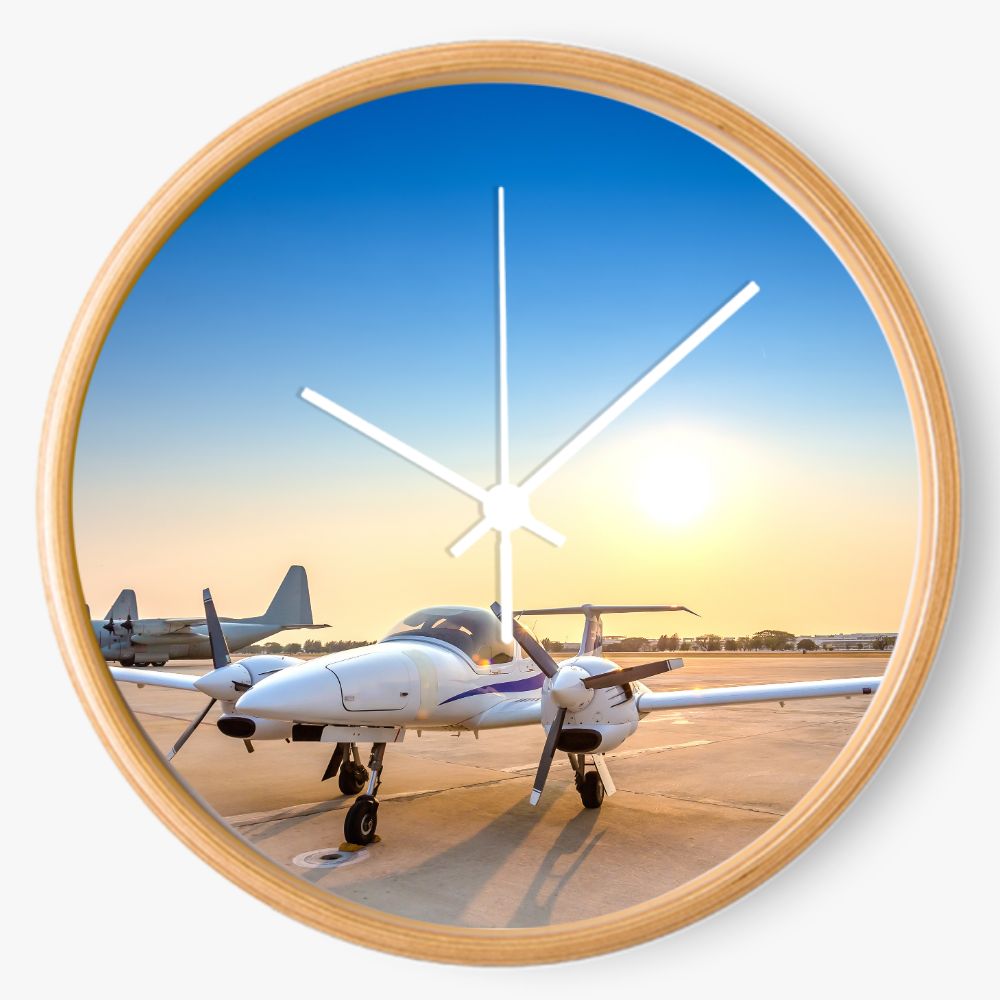 Runway Plane 10 inch wall clock