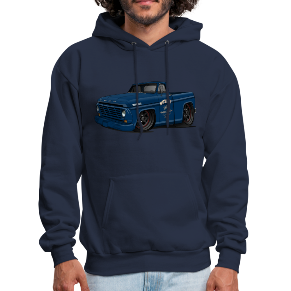 1967 Blue Ford F-100 Men's Hoodie - navy