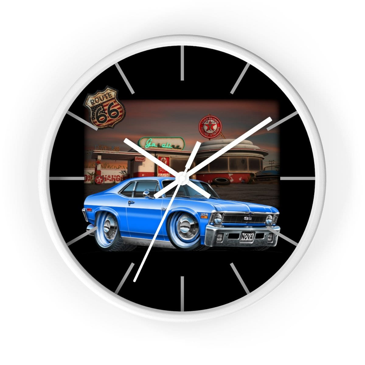 1971 Chevi Nova Texaco Wall clock