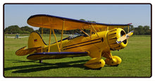 Yellow Waco Biplane Desk Mat