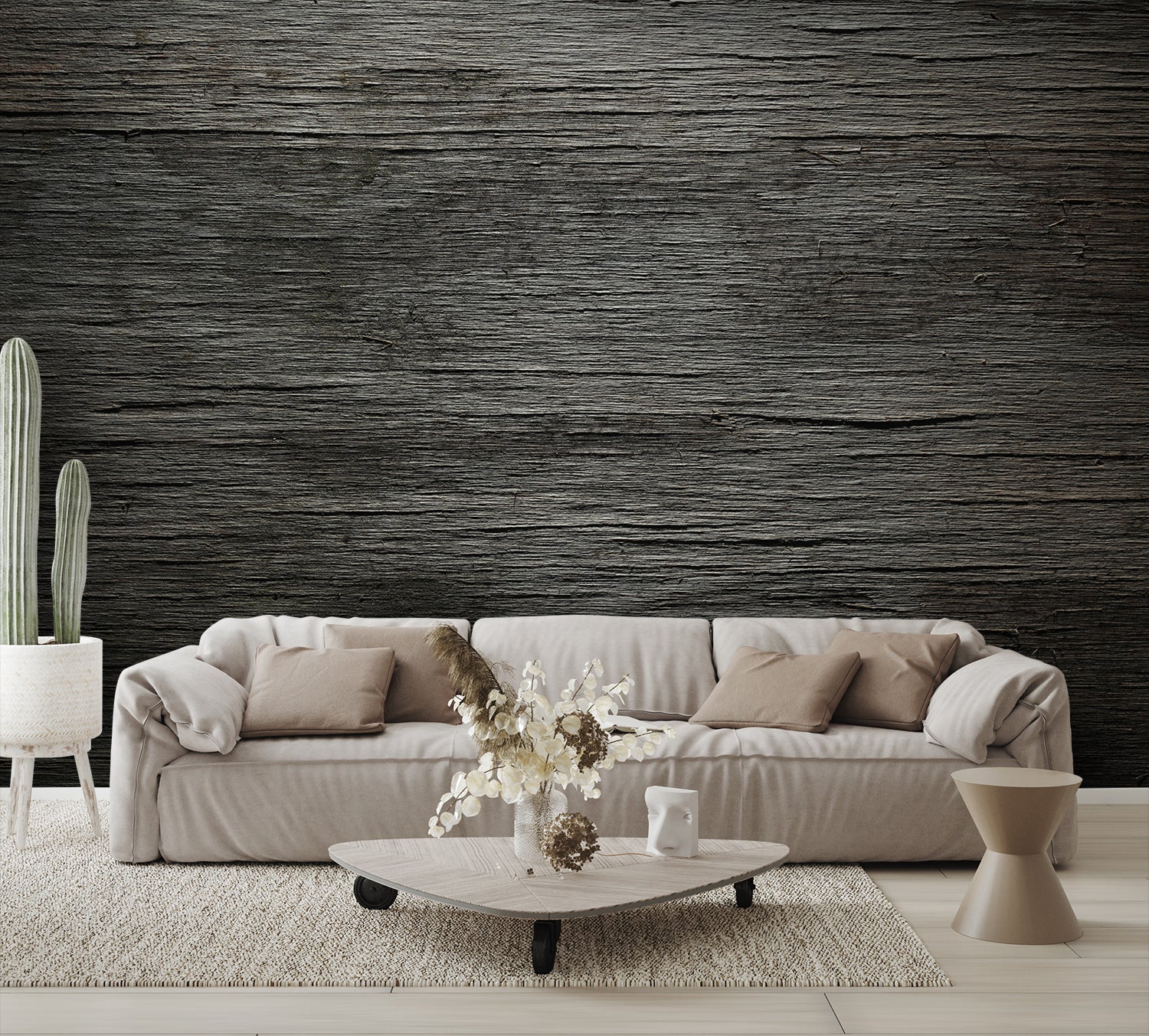 Dark Wood Texture Wallpaper