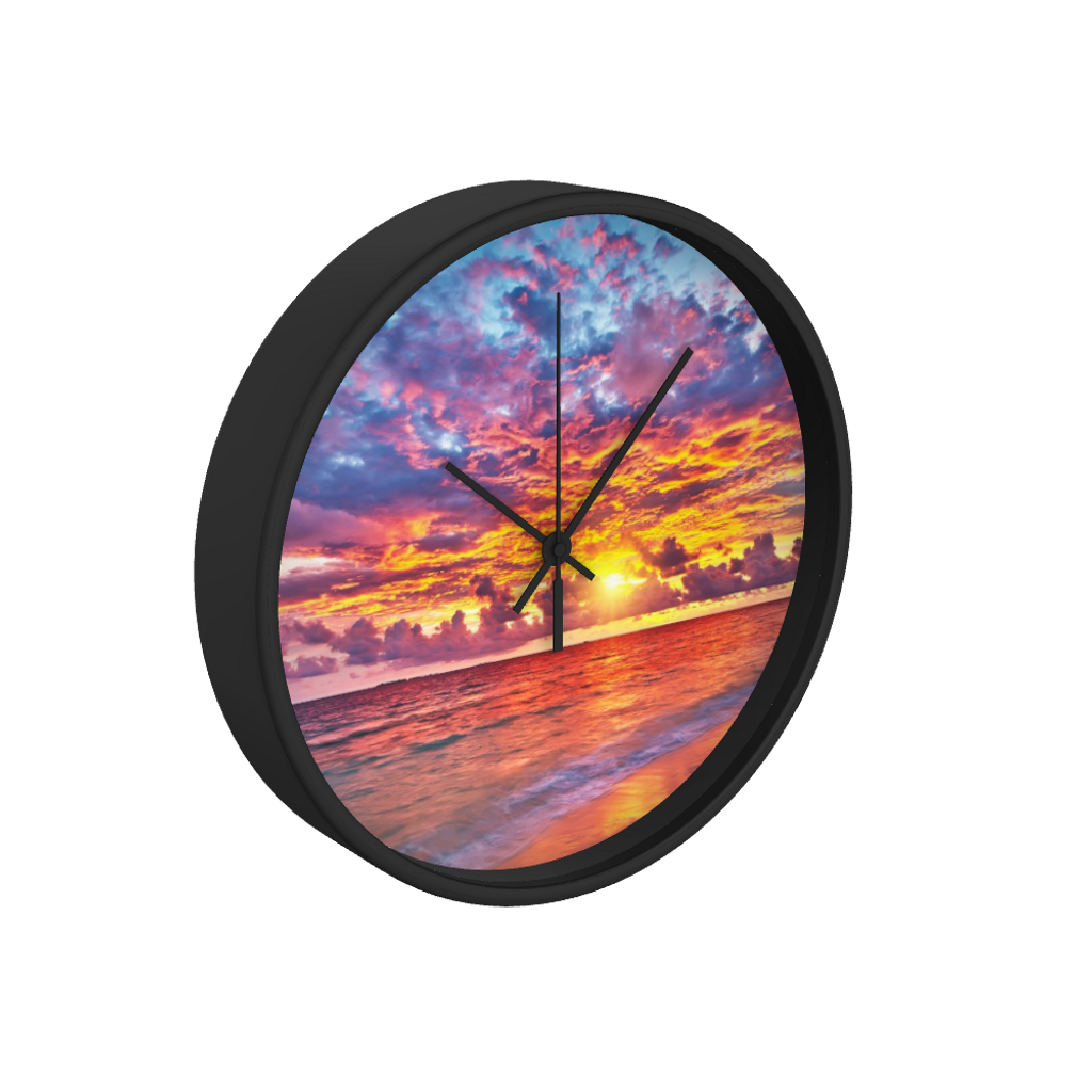 Sunset On the Beach 10 inch wall clock