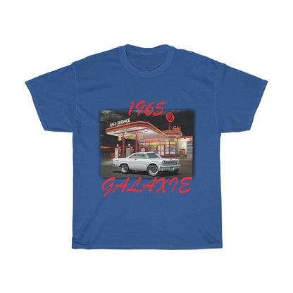 1965 Galaxie Muscle Car Art Route 66 Unisex Heavy Cotton Tee