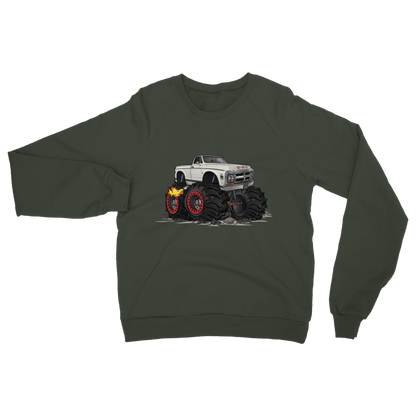 1972 GMC 4x4 Pickup Monster Truck with Rocks Car Art Classic Adult Sweatshirt