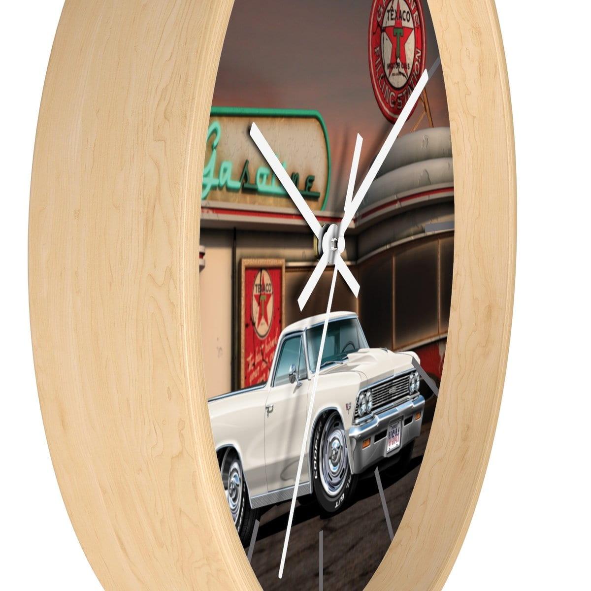1966 El Camino Diner Car Art Wall clock