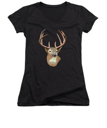 Deer Silhouette - Women's V-Neck (Athletic Fit)
