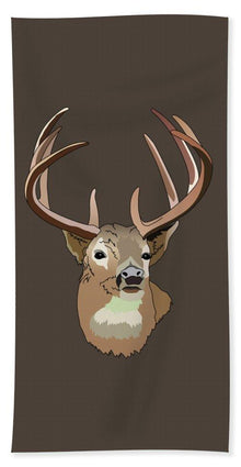 Deer Silhouette - Beach Towel