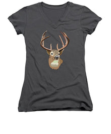 Deer Silhouette - Women's V-Neck (Athletic Fit)