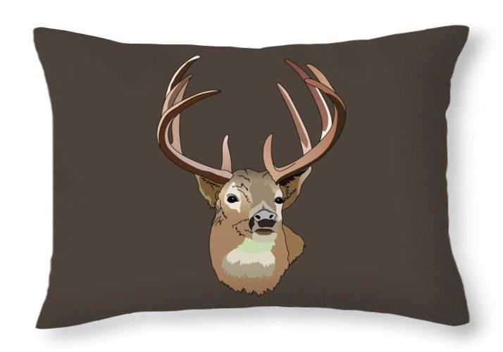 Deer Silhouette - Throw Pillow