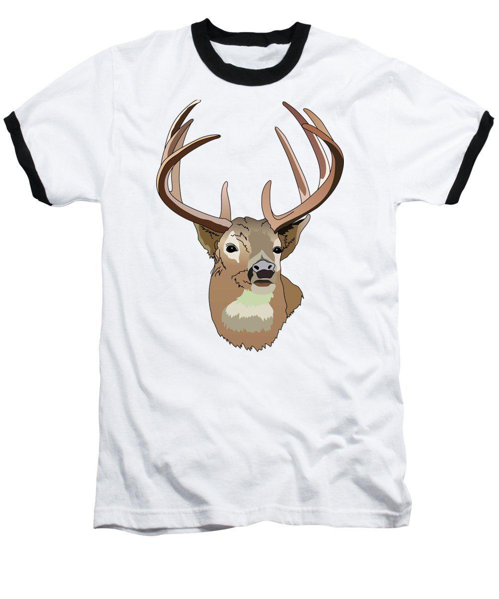 Deer Silhouette - Baseball T-Shirt