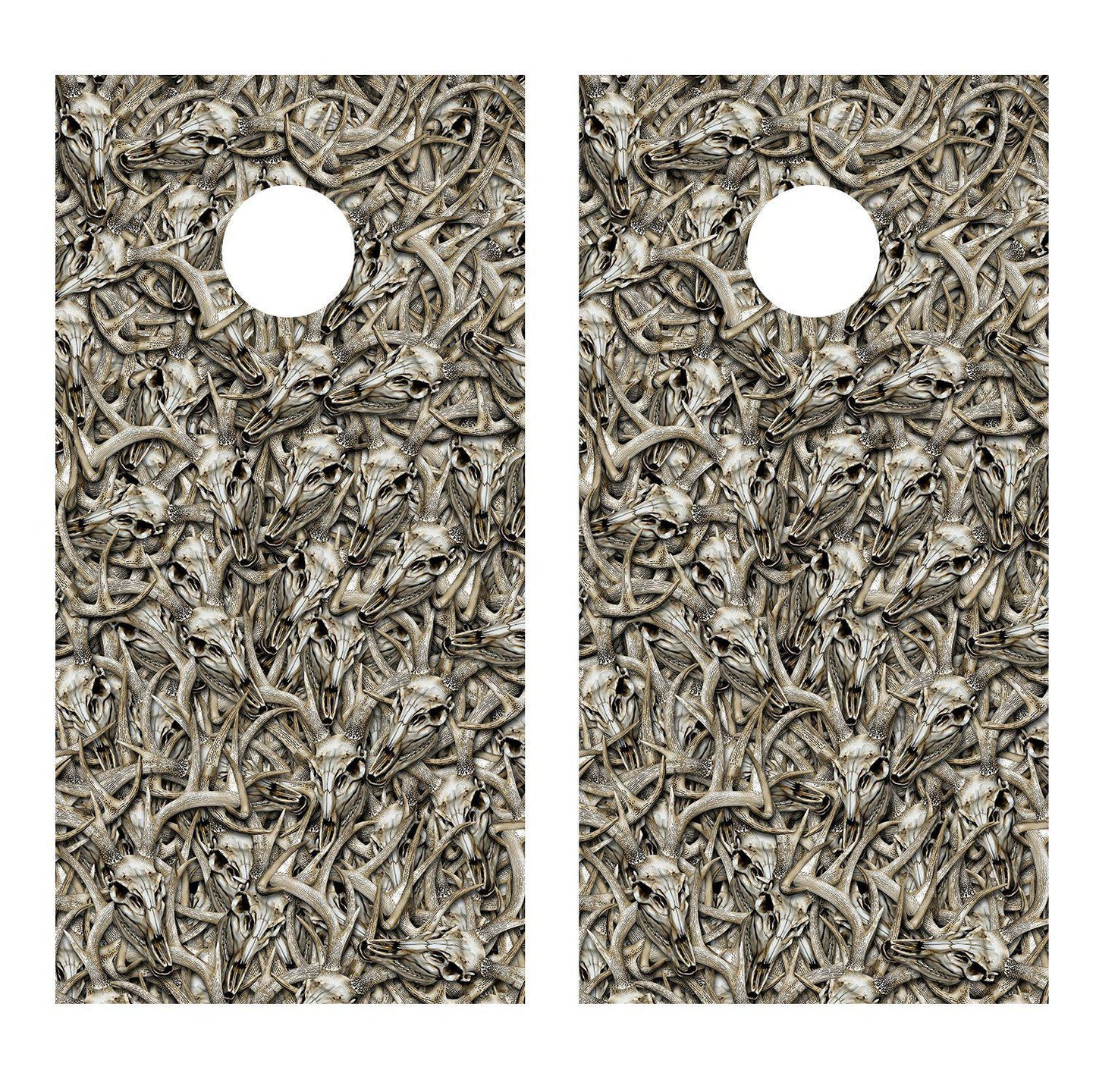 Deer Skull Camo Design Cornhole Decal Wrap