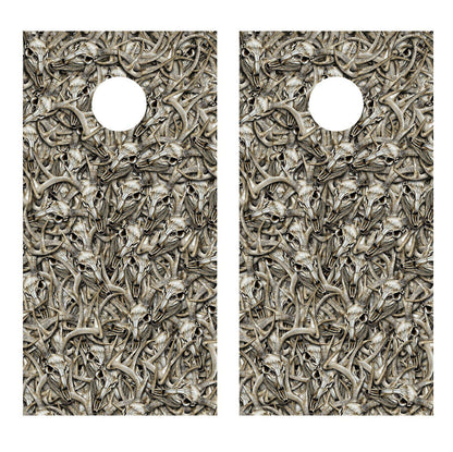 Deer Skull Camo Design Cornhole Decal Wrap