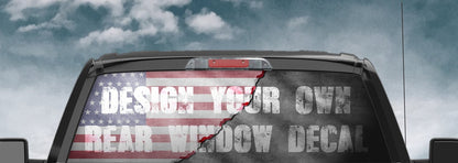 Design your own full coverage rear window graphic