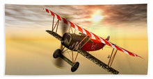 Biplane In The Sunset - Beach Towel
