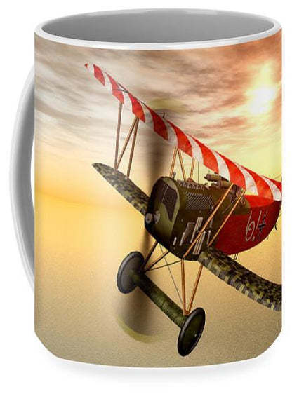 Biplane In The Sunset - Coffee Mug