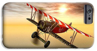 Biplane In The Sunset - Phone Case